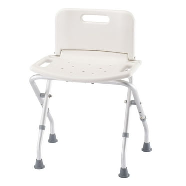 Folding Shower Chair Seat - Bath Chair with Back Supports 300 Lbs.