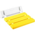 thumbnail image 1 of Folding Shower Seat Bathroom Drop-Leaf Wall Stool, Yellow, 1 of 8