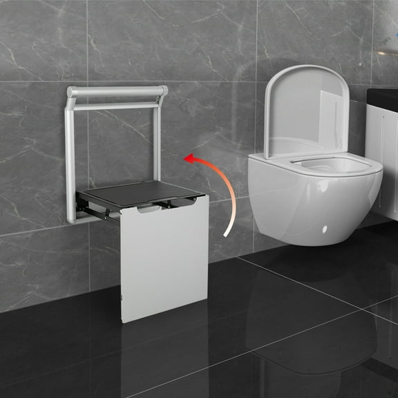 Folding Shower Seat, Wall Mounted Shower Bench, Load 330lbs Bathroom Shower Chair Shower Stool