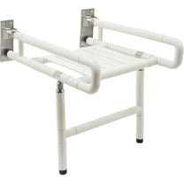 Folding Shower Seat, Wall Mounted Shower with Support Legs 200kg/440.92 Lbs Fold Down Design Space-Saving