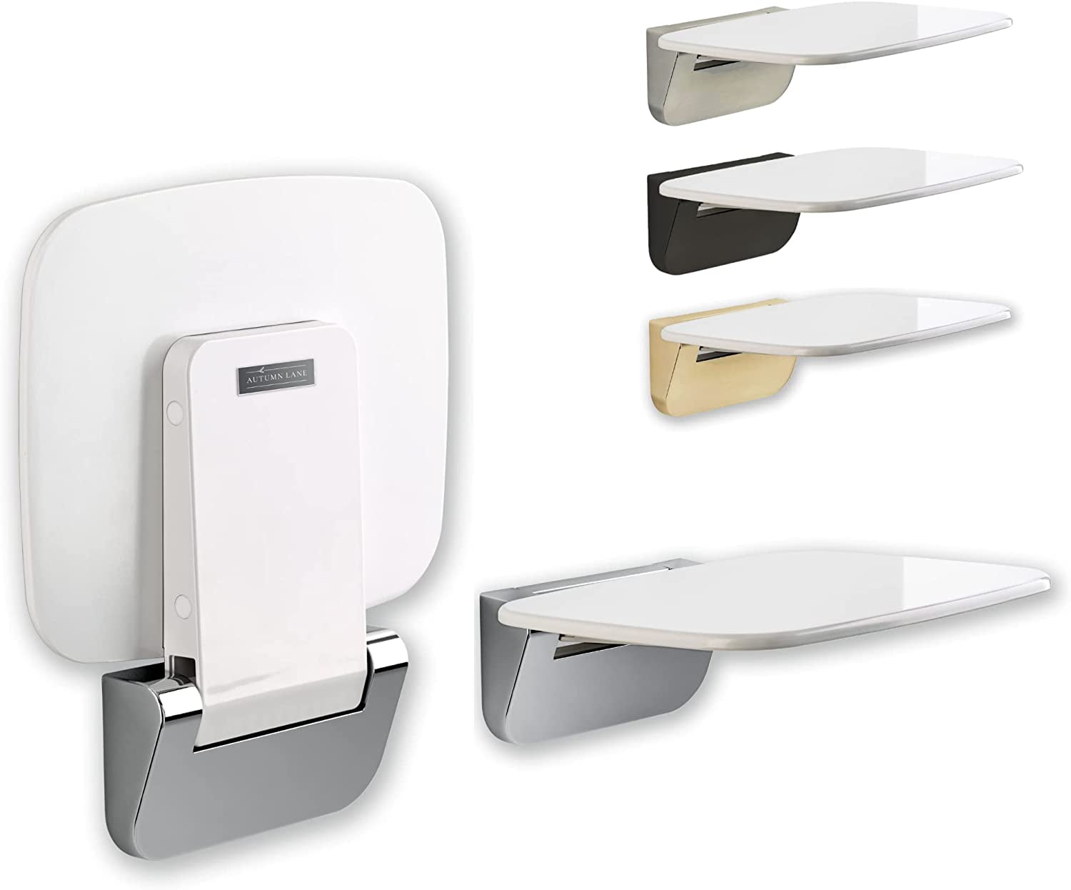 Folding Shower Seat Wall Mounted Up to 350lbs, Folding Shower Bench