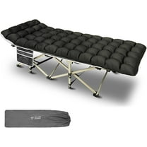 Folding Sleeping Cot, Camping Cot with Mattress for Adults 450lbs Max Load, Portable Camping Cot with Pillow, Adjustable 5-Position Cot for Camping, Home,Office,Travel