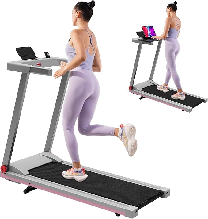 4-in-1 Treadmills Folding Smart Treadmill with 6% Incline,7.5MPH,300 lbs,Folding Electric Motorized Treadmill With Speaker