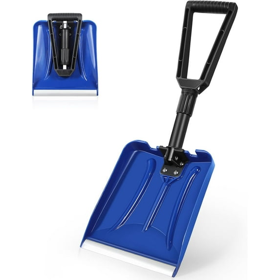 Vggrvlo 12" Metal Snow Shovel with Metal Handle