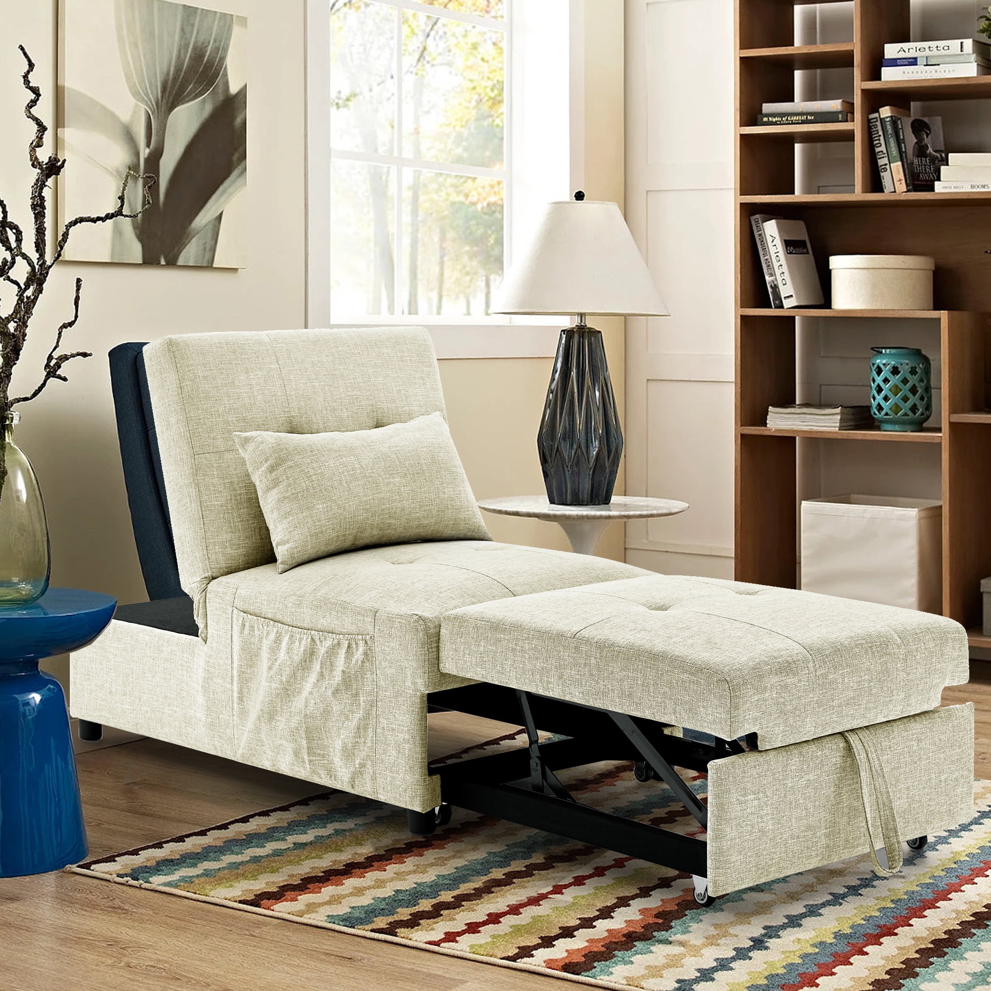 Folding Sofa Bed Chair, 4in1 MultiFunction Single Folding Ottoman