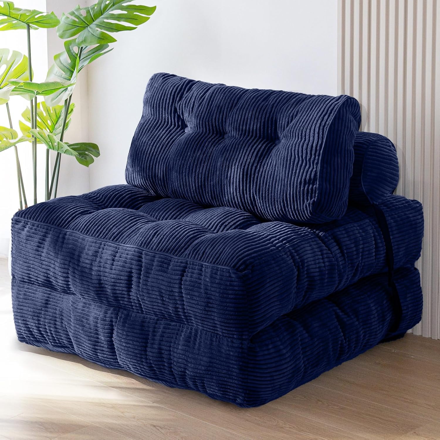 Folding Sofa Bed, Convertible Sleeper Chair with with Back Support
