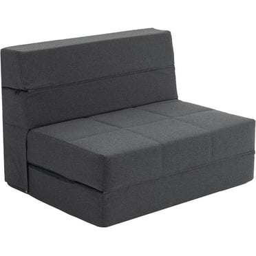 Folding Sofa Bed - Convertible Sleeper Chair, Fold Out Couch,7 inch Memory Foam Floor Mattress, Futon Sofa for Living Room/Apartment/Home Office, Twin Size, Dark Grey