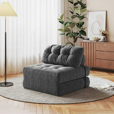 Folding Sofa Bed,Convertible Sleeper Chair with Pillow Foldable Mattress with Back Support,Futon Sofa Bed,Floor Folding Couch for Living Room,Portable Fold Out Chair Bed Comfy Floor Sofa Lounge
