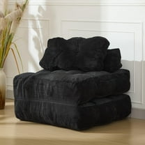 Folding Sofa Bed, Convertible Sleeper Chair with Pillow, Portable Foldable Chair and Mattress, Sleeper Chairs Single Size, Portable Lazy Floor Sofa Lounger for Small Spaces & Easy Storage