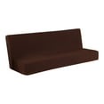 thumbnail image 1 of Folding Sofa Cover Solid Color Futon Slipcover Polyester Elastic Fabric All Inclusive Cover Sofa Cover, 1 of 2