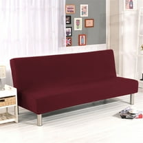 Folding Sofa Cover Solid Color Futon Slipcover Polyester Elastic Fabric All Inclusive CoverSofa Cover