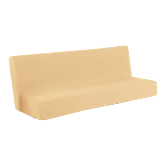 Folding Sofa Cover Solid Color, Stretch Elastic Futon Slipcover for Couch, 92% Polyester 8% Spandex, All Inclusive Furniture Protector for Living Room, Pet Friendly Washable Sofa Slipcover
