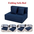 thumbnail image 1 of Folding Sofa Mattress, Convertible Sofa Bed with Pillow, Foldable Memory Foam Sleeper Chair for Living Room, Linen Fabric Futon Floor Couch Guest Bed, Twin Size, 1 of 9