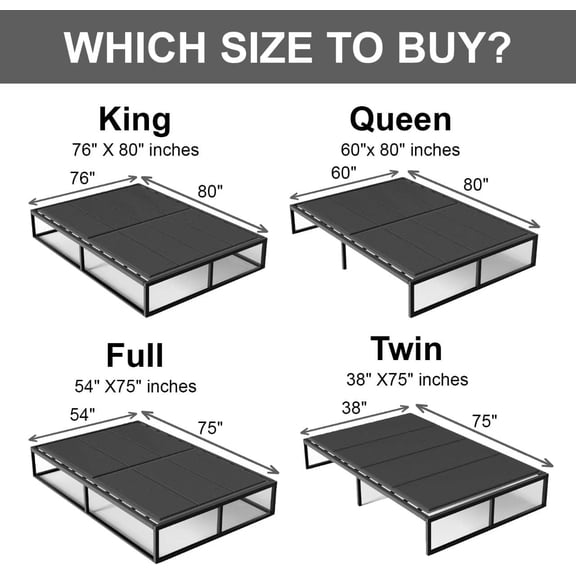 Folding Spring Box, 10MM, Bed Support Flat Noodles, King Size 76x80'' Light and Thin, Breathable, Noise Minimizing,Moisture Resistant Bunkieboards