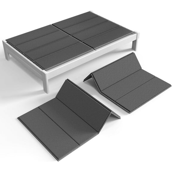 Folding Spring Box, Breathable, Noise Minimizing, Moisture Resistant Bunkieboards,Low Profile Bed Support,Large Double Bed 10mm Bunkie Board, King Size 80x76''