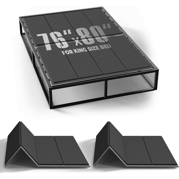 Folding Spring Box,Bunkie Board,10MM, Bed Support Flat Noodles, King Size 76x80'' Light and Thin, Breathable, Noise Minimizing,Moisture Resistant Bunkieboards