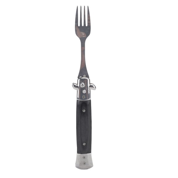 Folding Spring Fork Reusable Stainless Steel Automatic Foldable Spring Fork for Family School