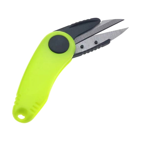 Folding Stainless Steel Fishing Scissors with High-Speed Steel Blade Yellow