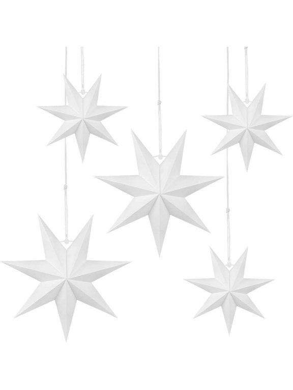 Folding Star Christmas, Folding Stars 5 Pieces, Diameter 30cm, Star Paper for Window Decoration, Advent, Christmas Tree