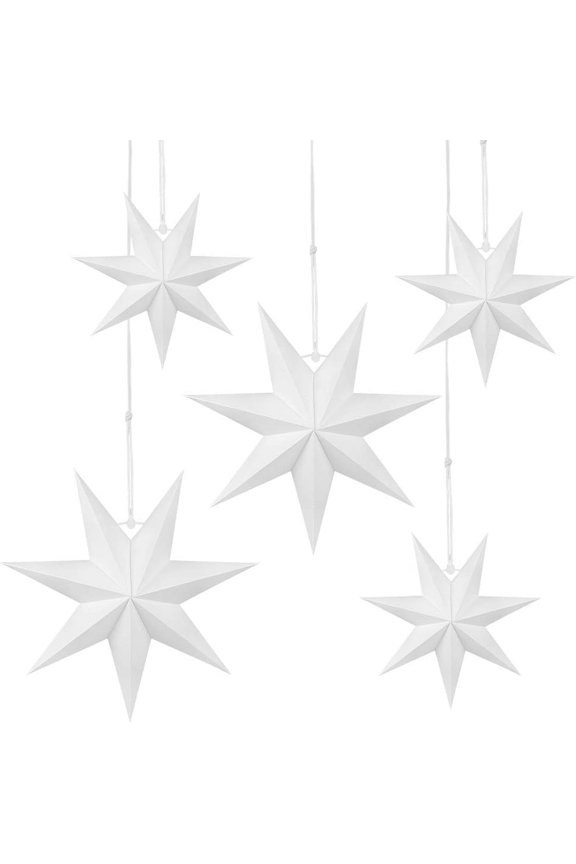 Folding Star Christmas, Folding Stars 5 Pieces, Diameter 30cm, Star Paper for Window Decoration, Advent, Christmas Tree