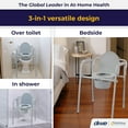 thumbnail image 1 of Folding Steel Bedside Commode Chair, Portable Toilet, 350 Lbs Capacity, 13.5 Inch ,, 1 of 5