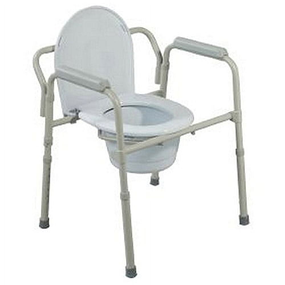 Drive Medical Deluxe Folding Commode with Commode Bucket and Splash