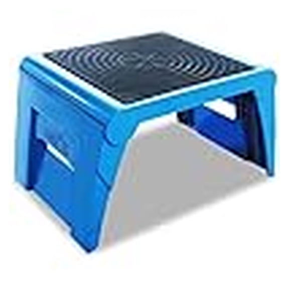 Folding Step Stool, 1-Step, 250 lb Capacity, 14w x 11.25d x 9.75h, Blue