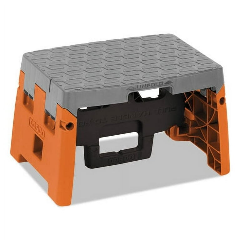 Folding Step Stool, 1-Step, 300 lb Capacity, 8.5 Folding Step Stool, 1-Step, 300 lb Capacity, 8.5