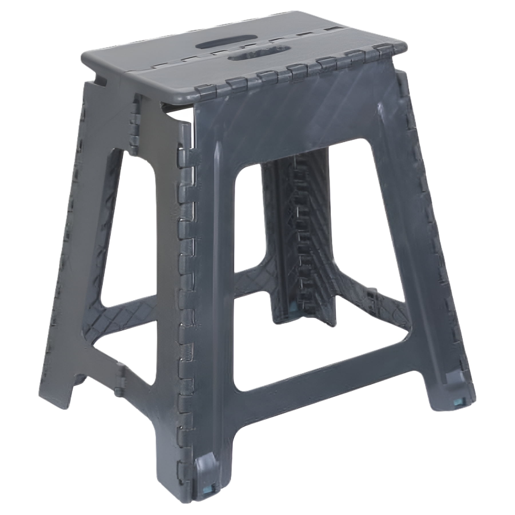 SUPERIO BRAND Folding Step Stool 18 Inch (grey) (grey)