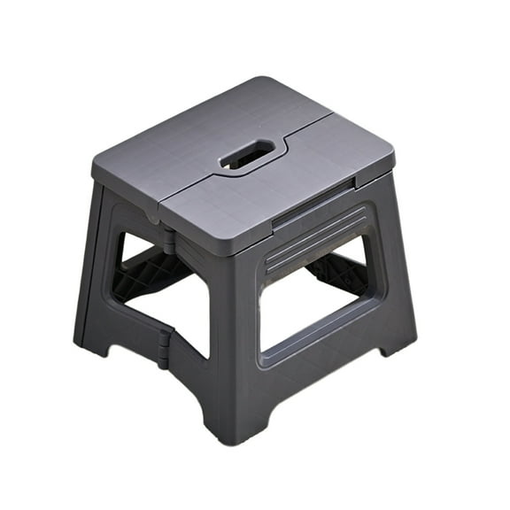 Folding Step Stool For Adults Non-Slip Step Stool With Handle Collapsible Foot Stools, Small Stepping Stool For Bathroom, Bedroom, Kitchen Dark Gray