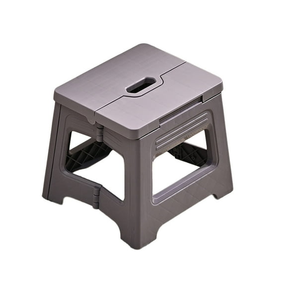 Folding Step Stool For Adults Non-Slip Step Stool With Handle Collapsible Foot Stools, Small Stepping Stool For Bathroom, Bedroom, Kitchen Gray