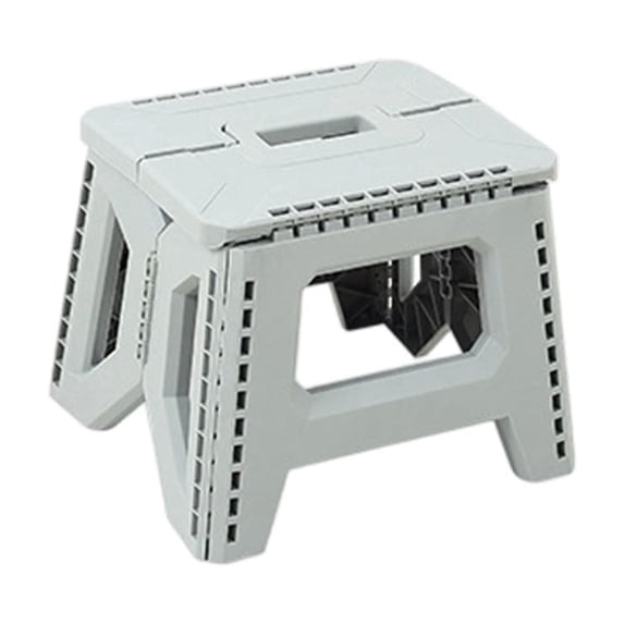 Folding Step Stool, Heavy Duty Plastic Foldable Step Stool with Handle, Non Slip Collapsible Stool for Kitchen Bathroom Home Garage Use, Space Saving Design for Small Spaces
