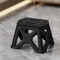 thumbnail image 1 of Folding Step Stool Holds 440 Lbs - 9" Sturdy Foldable Step Stool with Non-slip Base, Space Saving for Kitchen, Bathroom, Camping Travel Use Compact Collapsible Chair,Black, 1 of 6
