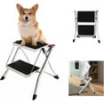 thumbnail image 1 of Folding Step Stool Kitchen Stool Mini Step Ladder Foldable Stool Max Load 150kg, Step Stool for Adults, Small Step Ladder, Foldable Step Stool, Easy to Store, for Beds Kitchen Pantry Office Travel, 1 of 7