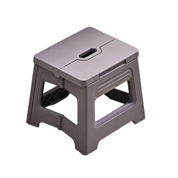 Folding Step Stool For Adults Non-Slip Step Stool With Handle Collapsible Foot Stools, Small Stepping Stool For Bathroom, Bedroom, Kitchen Gray