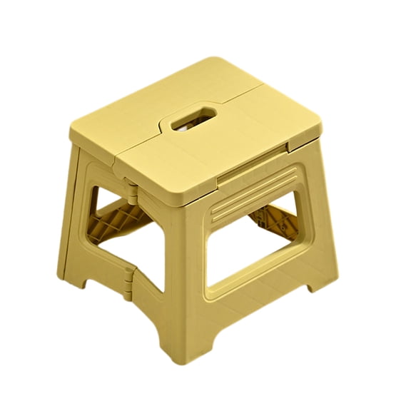 Folding Step Stool For Adults Non-Slip Step Stool With Handle Collapsible Foot Stools, Small Stepping Stool For Bathroom, Bedroom, Kitchen Yellow