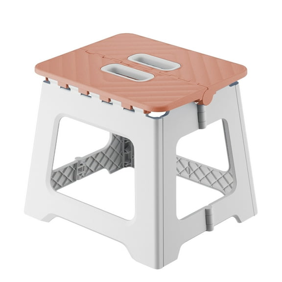 Folding Step Stool - (Pack of 1) Foot Stool with 7.4 Inch Height - Holds Up to 300 lbs - Compact Foot Stools, Lightweight Plastic Foldable Step Stool for Kitchen, Bathroom & Living Room
