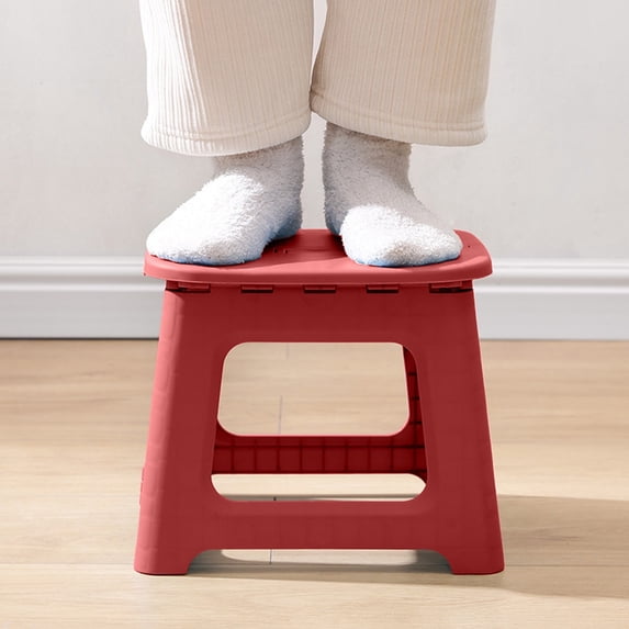 Folding Step Stool,Portable Foldable Stools,Durable Outdoor Folding Stool Lightweight Plastic Fishing Stool,Non-slip Space-Saving Design Collapsible Stool for Kitchen Bathroom Bedroom Garden