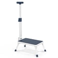 thumbnail image 1 of Folding Step Stool, Step Stools with Handle for Elderly Adults, Metal Stepping Stool with Adjustable Handrail in Kitchen, Bathroom, Bedroom, 330 Lbs Capacity, 1 of 6