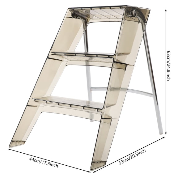Folding Step Stool, Step Stools for Adults, 3 Step Ladder Folding Step Stool 44*52*63cm