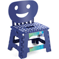 Folding Step Stool with Back Support for Kids,9" Kids Step Stool for