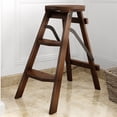 thumbnail image 1 of NovaSolo Furniture Toscana Solid Wood Folding Step Stool in Natural Brown, 1 of 7