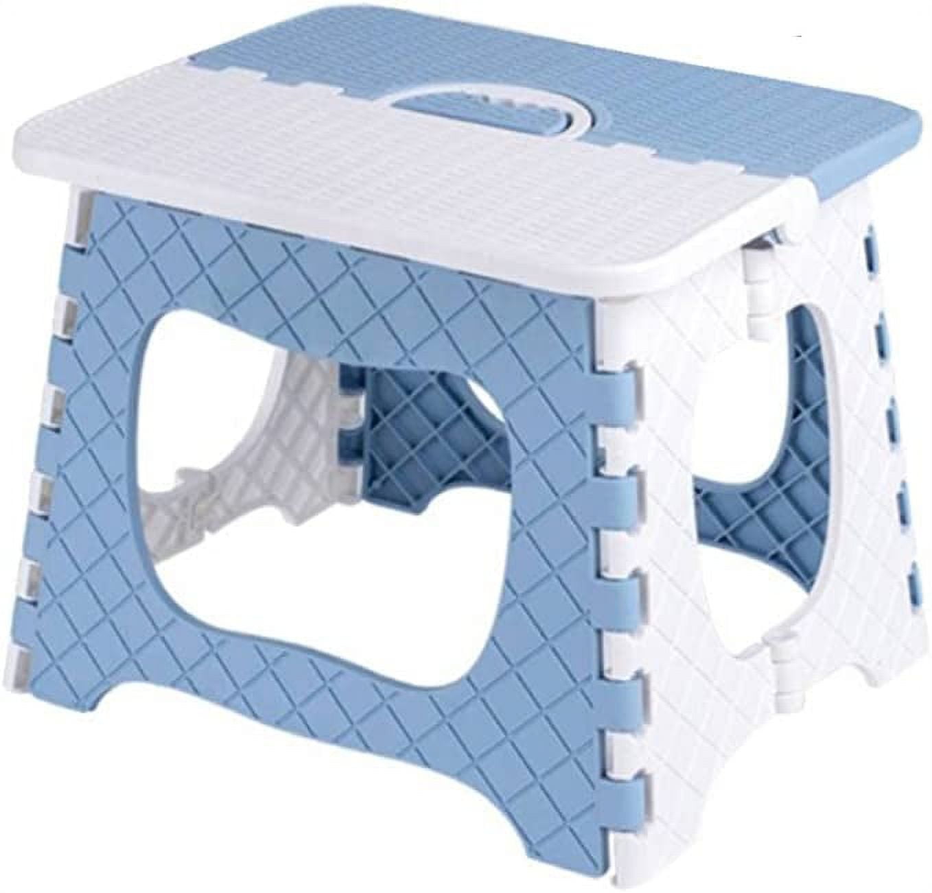 Folding Stool 10.4"(H) Plastic Folding Step Stools with Handle ,for