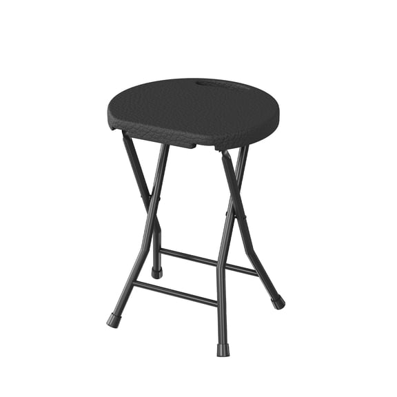 Folding Stool, 18-Inch Backless Stool with with Handle, 600lb Capacity, Portable Indoor Counter Bar Stools for Kitchen or Rec Room