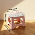 thumbnail image 1 of 200lbs Weight Capacity  Folding Stool with Handle, Portable Seat for Outdoor Dining Bedroom Bathroom Kitchen Living Room, Space-Saving Foldable Design(pink small), 1 of 8