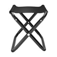 thumbnail image 1 of Folding Stool Metal Light Aluminum Frame Black Seat for Outdoor Camping Fishing, 1 of 8