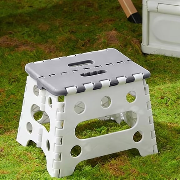 Folding Stool Portable Collapsible Step Stool Heavy Duty Compact Seat, Space Saving Non Slip Stable Design Easy Carry, for Home Kitchen Camping Fishing Outdoor