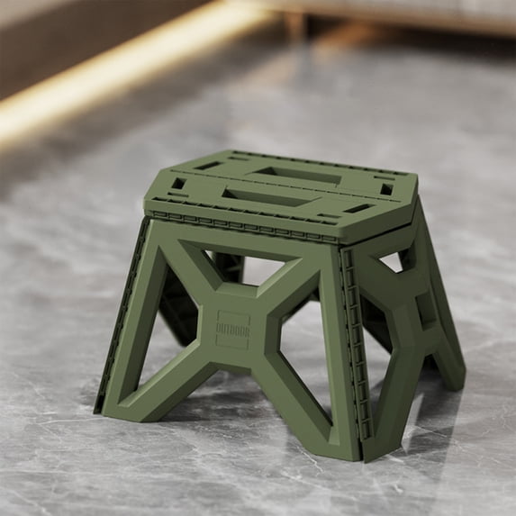 Folding Stool Portable Foldable Stool Compact Short Stool Outdoor Camping Fishing Stool Thickened Plastic Durable Step Stool for Home Garden Patio