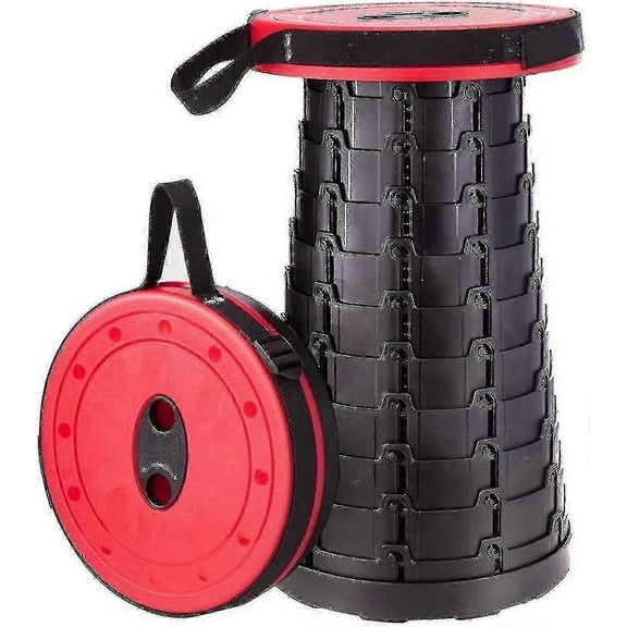 Folding Stool, Portable Folding Chair, Retractable Stool, Outdoor Hiking, Fishing, Hunting, Waiting In Line By Bus-red
