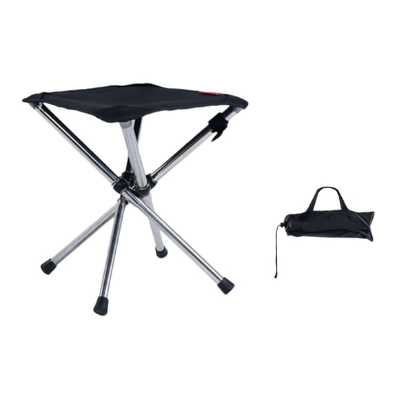 Folding Stool Portable Heavy Duty Telescoping Camp Seat for Outdoor Camping Fishing Hiking Travel Stainless Steel Frame Durable Camping Chair